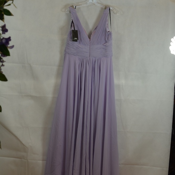 Lilac Beaded Sequin Rhinestone Gown SZ 14 NWT - Picture 7 of 16